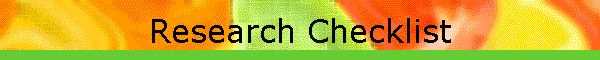 Research Checklist